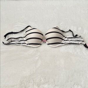 Victoria's Secret Black and White Striped Bra